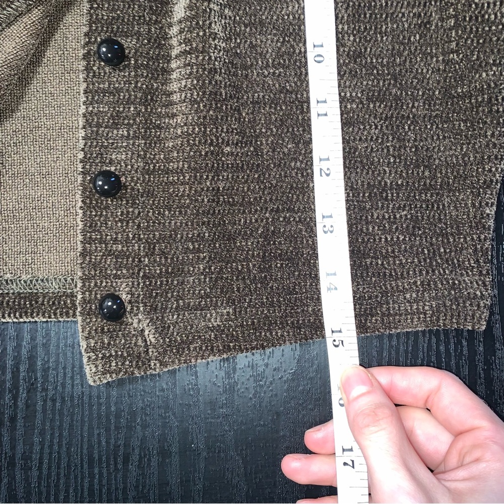 Ardene | Chenille Knit Long Sleeve Shirt | Brown - Picture 6 of 7